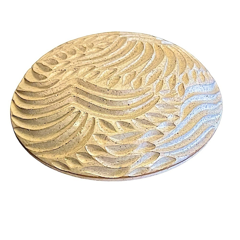 Round Studio Pottery Handmade Covered Trinket Dish Box Clay Handmade Signed